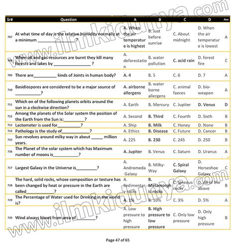 Everydays Science 1000 Most Repeated MCQs Model Paper 23