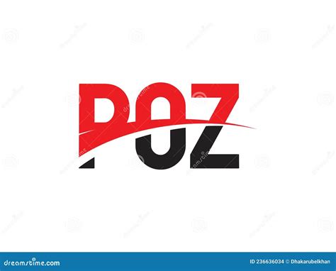 poz letter initial logo design vector illustration stock vector