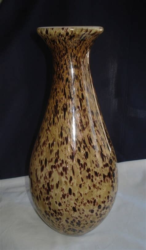 Murano Glass Vase Italian Art Glass Gold Fleck By Stevepalmvintage