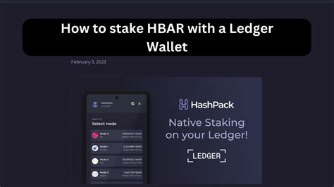 How To Stake Hbar With A Ledger Hardware Wallet Using Hashpack Youtube