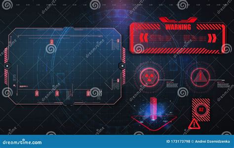 HUD UI GUI Futuristic User Interface Screen Elements Set High Tech