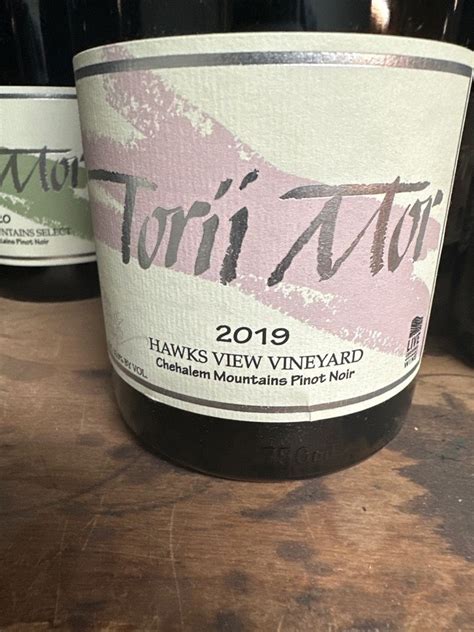 2019 Torii Mor Pinot Noir Hawks View Usa Oregon Willamette Valley