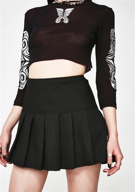 Tripp Nyc Midnight Pleated Mini Skirt Dolls Kill