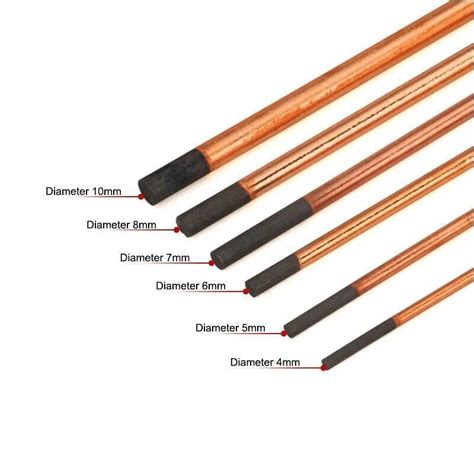 Pcs Round Arc Air Gouging Carbon Rod Bar Mm Welding Dc Gas Gouging