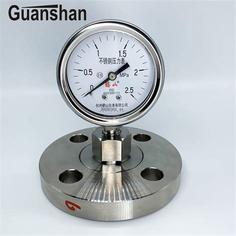 Diaphragm Pressure Gauge All Ss Manometer With Flange China