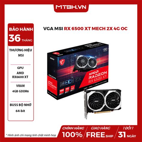 Vga Msi Rx 6500 Xt Mech 2x 4g Oc Máy Tính Biên Hòa