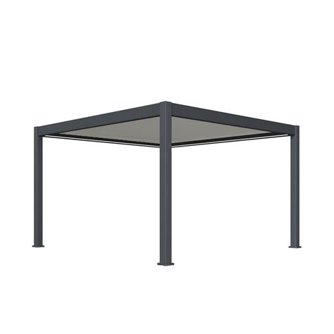 Pergola Bioclimatique Autoportante Motorisée 4x4 M Anthracite Et Blanc Maison Et Styles