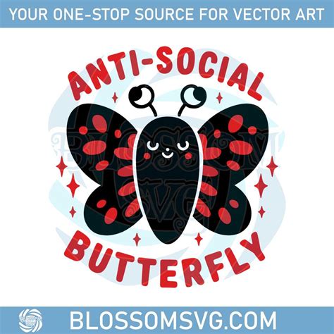 AntiSocial Butterfly Mothman Cryptid SVG