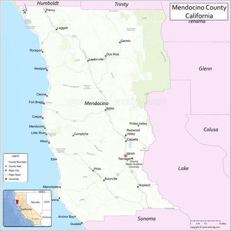 Mendocino County Zip Code Map United States Map