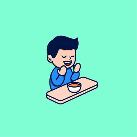 cute boy fasting cartoon illustration 17505422 Vector Art at Vecteezy