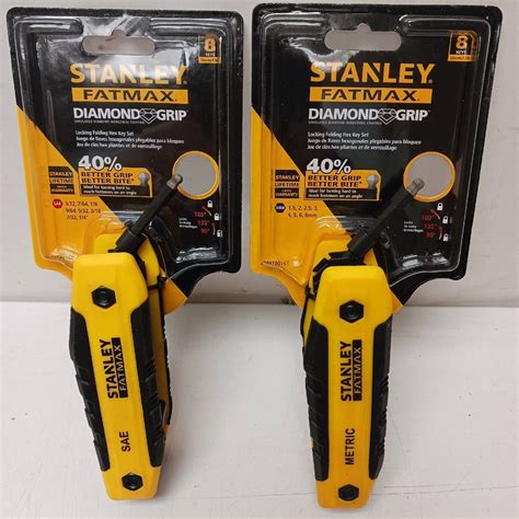 Events Viewbid Lot Of 2 Stanley Fatmax Diamond Grip 8pc Locking