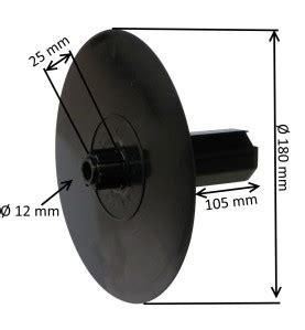 Embout flasque Ø180 mm pour tube octo 40 rond Ø12 Euromatik