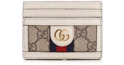 Gucci Ophidia Gg Card Case In White Lyst