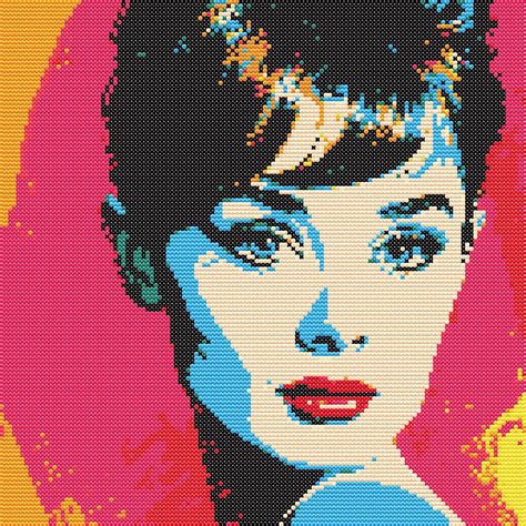 Audrey Hepburn Cross Stitch Pattern Celebrity Cross Stitch Chart