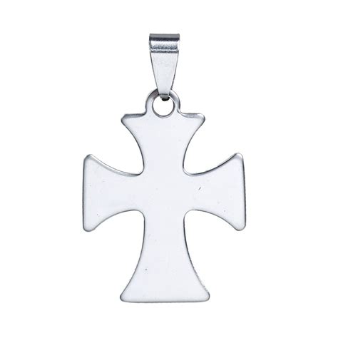 Cross Pendant Stainless Steel 38cm X 24cm 1 12 X 1516 Silver