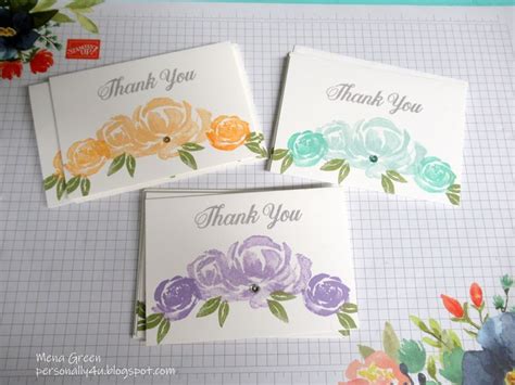 three thank you cards with watercolor flowers on them