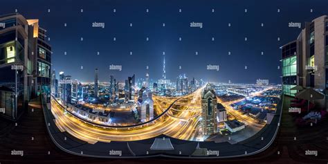 360° View Of Iconic View Of Downtown Dubai Alamy