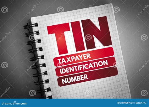 Tin Taxpayer Identification Number Acronym On Notepad Concept