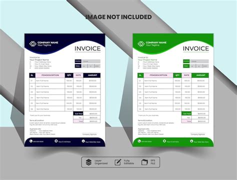 Premium Vector Invoice Design Template