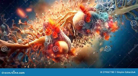 Showing the Effects of Radiation on a Cellular Level, Including DNA Damage. Generative AI Stock ...