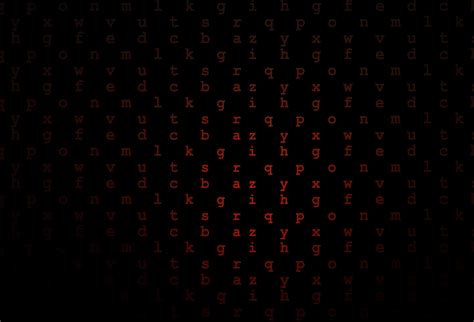 Dark red vector background with signs of alphabet. 12346675 Vector Art ...