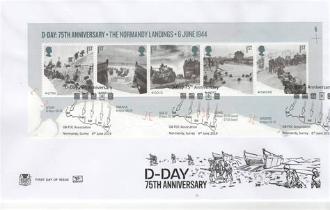 D-Day 75th Anniversary | Stuart D-Day 75th Anniversary Minisheet FDC ...