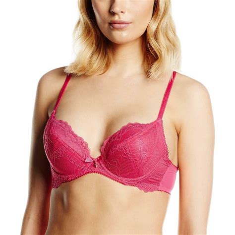 Gossard Cabaret Pink Superboost Lace Padded Plunge Bra Us 32c Uk 32c