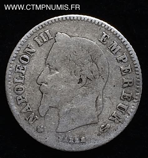 20 Centimes Napoleon Iii Tete Lauree Petit Module 1864 Bb Strasbourg