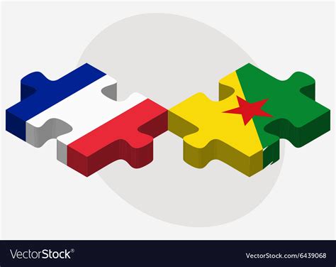 France And French Guiana Flags Royalty Free Vector Image