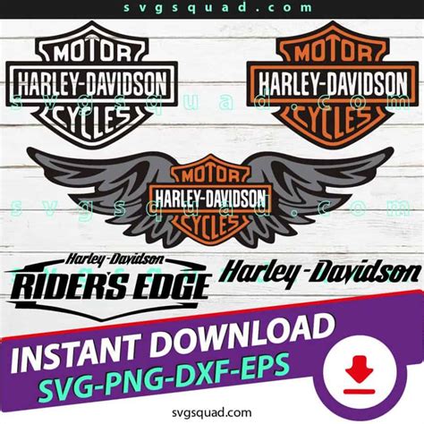 Harley Davidson Svg Vector Cut Files Harley Davidson Logo Svg Png Dxf Eps