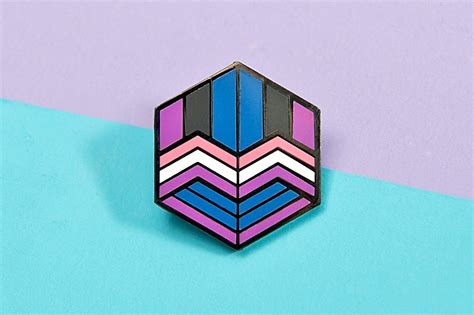 Genderfluid Flag 3rd Edition Pins Set Proud Zebra