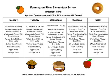 Breakfast/Lunch Menus – Farmington River Regional School District