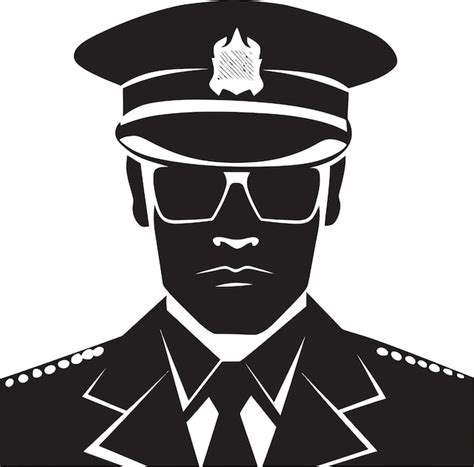 Premium Vector Illustrating Bravery Police Officer Vector Portraits