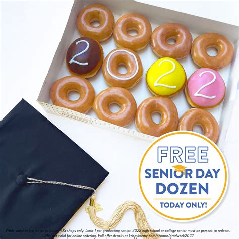 Krispy Kreme على تويتر Free Senior Day Dozen For Graduating High School And College Seniors