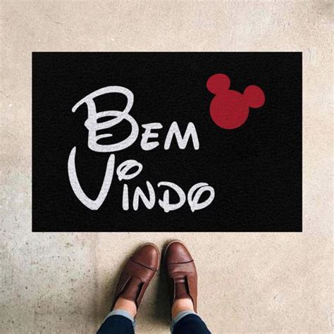 Capacho Divertido Bem Vindo Mickey No Elo Capachos Blumenau D F