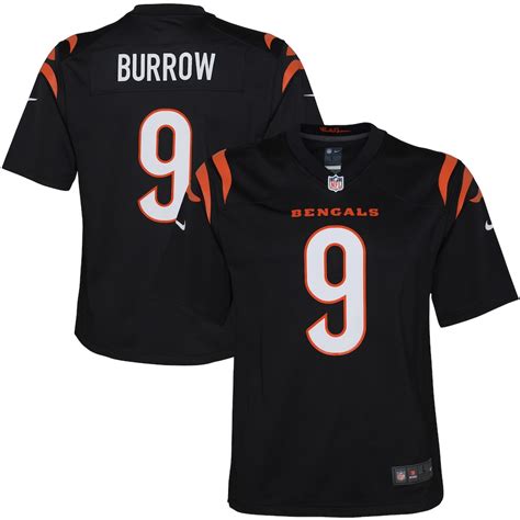 Youth Nike Joe Burrow Black Cincinnati Bengals Game Jersey