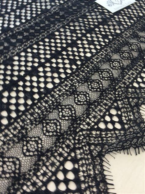 Black Lace Fabric - Guipure lace - lace fabric from Imperiallace.com