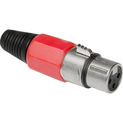 Conector Cannon F Mea Vermelho Na Soltek