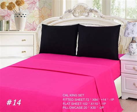 Tache Cotton Hot Pink And Black Bed Sheet Set Bs4pc Bp — Tache Home