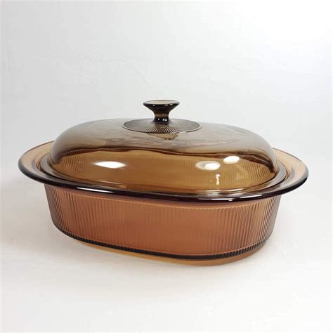 Amazon Corning Ware Vision V 34 B 4 Qt Casserole Roaster Ribbed