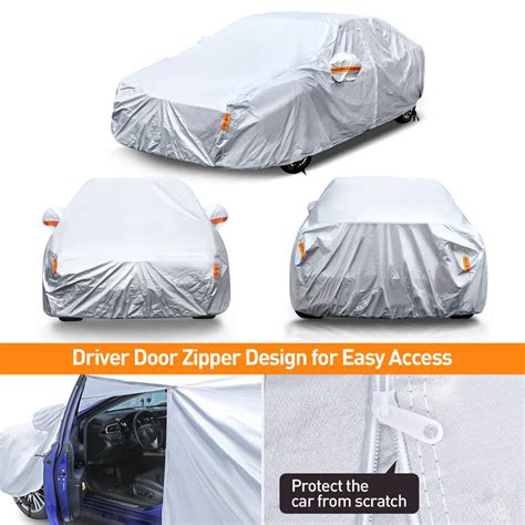 C42 6 Layers Car Cover, All Weather Zipper Waterproof – Andeman