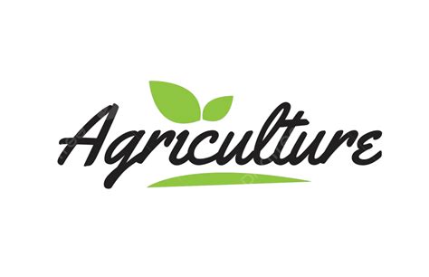 Logotipo De Tipografia Manuscrita Com O Texto Agricultura De Folha Verde Vetor Png Letras