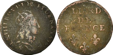 R Frankreich Coin Louis Xiv Liard De France Au B