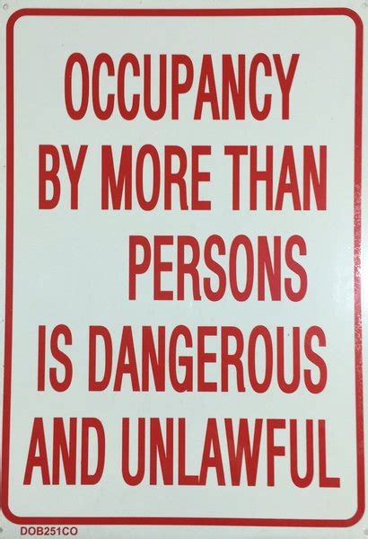 NYC FIRE DEPARTMENT SIGN - MAXIMUM OCCUPANCY SIGN (14X20) | YOUR ...