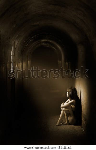 Beam Light Shines Onto Nude Woman Stock Photo Shutterstock