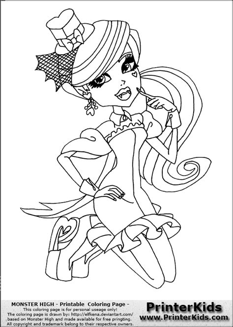 Monster High Draculaura Coloring Pages At Getcolorings Free