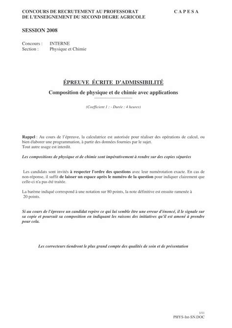 Pdf Preuve Crite Dadmissibilit Composition De Physiquechimie Ea