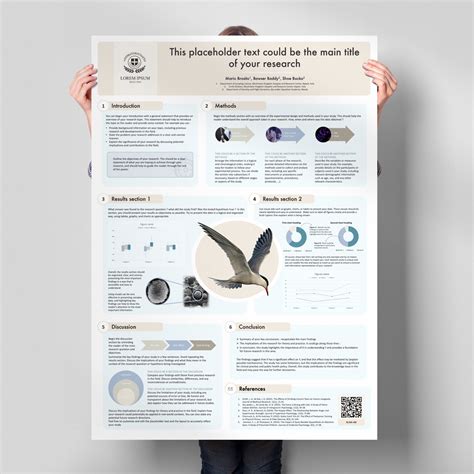 Scientific Poster Template A0 Portrait Powerpoint for Conference Presentation or Academic ...