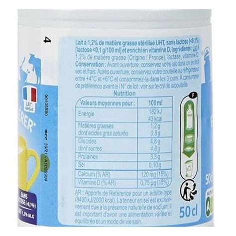 Lait facile à digérer CARREFOUR CLASSIC les 6 bouteilles de 50cL à