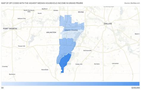 Grand Prairie Zip Code Map